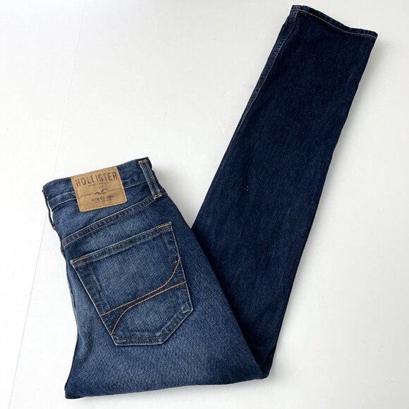 Hollister Men's Skinny Jeans Straight Leg Button Fly Distressed size 28 x 30 - Picture 8 of 8